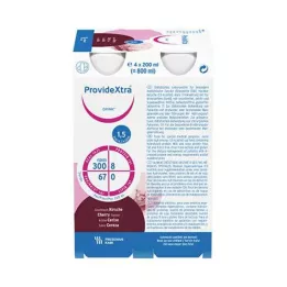 PROVIDE Xtra bevanda a bottiglia di bevute di ciliegia, 4x200 ml