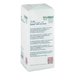 SCHLITZKOMPRESSEN 7,5x7,5 cm non sterili 12 vie, 100 pz