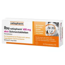 IBU-RATIOPHARM Compresse per il dolore acuto da 400 mg, compresse rivestite con film, 10 pz