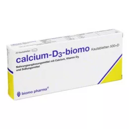 CALCIUM-D3-biomo compresse masticabili 500+D, 20 pz