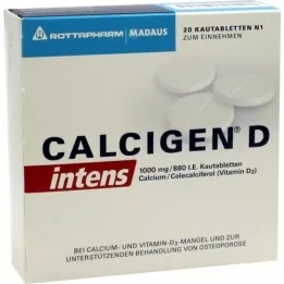 Calcigen D Intens 1000 mg / 880 I. E. Compresse masticabili, 20 pz