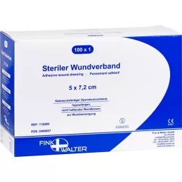 WUNDVERBAND sterile 5x7,2 cm, 100 pz