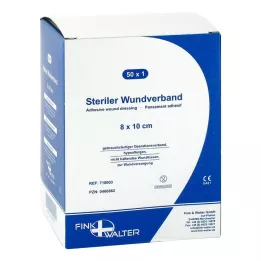 WUNDVERBAND sterile 8x10 cm, 50 pz