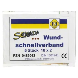 Medicazione rapida Senada 2x18 cm, 5 pz