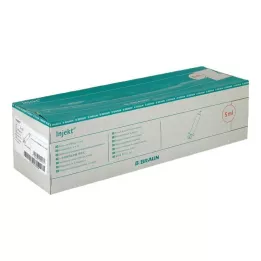 INJEKT Siringa singola 5 ml LL centrica PVC-libera, 100X5 ml