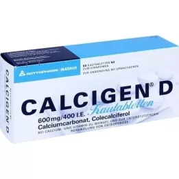 CALCIGEN D 600 mg/400 ovvero compresse da masticare, 50 pz