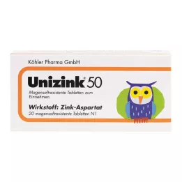UNIZINK 50 compresse gastroresistenti, 20 pz