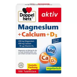 DOPPELHERZ Compresse di Magnesio+Calcio+D3, 100 pz