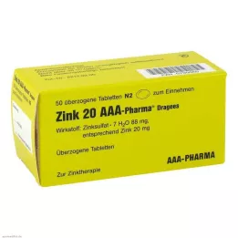 ZINK 20 AAA-Confetti farmaceutici, 50 pz