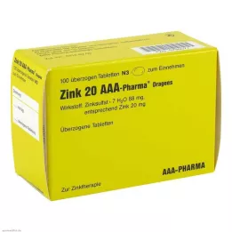 ZINK 20 AAA-Confetti farmaceutici, 100 pz