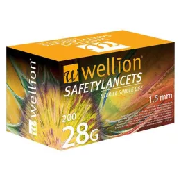 WELLION Lancette di sicurezza 28 G Lancette di sicurezza monouso, 200 pz