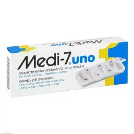 MEDI 7 uno dispenser per farmaci per 7 giorni bianco, 1 pz