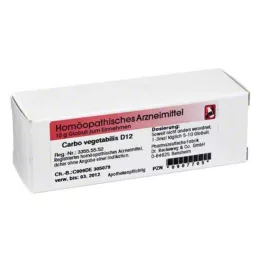 CARBO VEGETABILIS D 12 globuli, 10 g