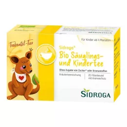 SIDROGA Bustine filtro per tè biologico per bambini e neonati, 20X1,3 g