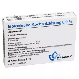 ISOTONISCHE Fiale di soluzione salina 0,9% Biokanol, 6X2 ml