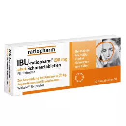 IBU-RATIOPHARM Compresse per il dolore acuto da 200 mg, compresse rivestite con film, 10 pz