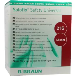 SOLOFIX Safety Univers.lanzet.21 G 1,8 mm Stich., 200 pz