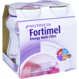 FORTIMEL Taste di fragole multifibra di energia, 4x200 ml