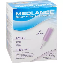 MEDLANCE più lancette di sicurezza Lite 25 G, 200 pz