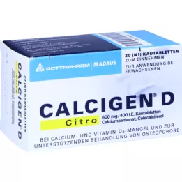 Calcigen D Citro 600 mg / 400 I.e. Compresse masticabili, 20 pz