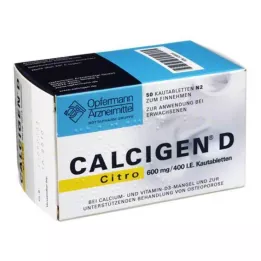 CALCIGEN D Citro 600 mg/400 I.E. compresse masticabili, 50 pz