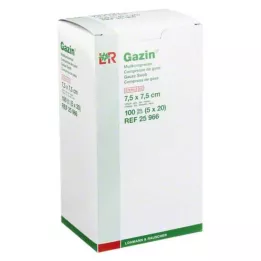 GAZIN Garza comp. 7,5x7,5 cm sterile 12 strati, 5X20 pz
