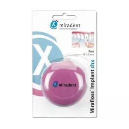 MIRADENT Filo interdentale Mirafloss Implant CHX fine, 50X15 cm