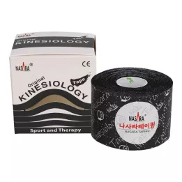 NASARA Kinesiotape 5 cmx5 m nero, 1 pezzo