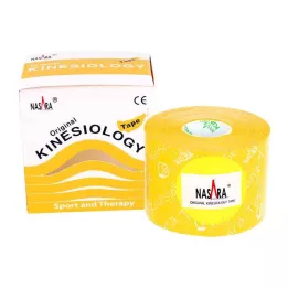 NASARA Kinesiotape 5 cmx5 m giallo, 1 pezzo