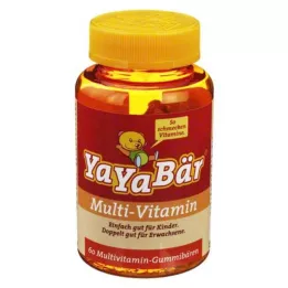YAYABÄR Vitamine per bambini, caramelle gommose alla frutta, 60 pezzi