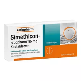 SIMETHICON-ratiopharm 85 mg compresse masticabili, 20 pz
