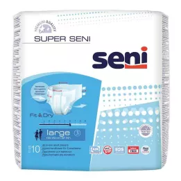 SUPER SENI Mutandine per incontinenza per adulti taglia 3 L, 10 pezzi