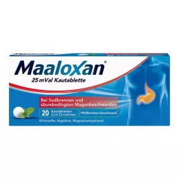 MAALOXAN Compresse masticabili da 25 mVal, 20 pz