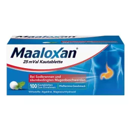 MAALOXAN Compresse masticabili da 25 mVal, 100 pz
