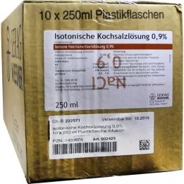 ISOTONISCHE Soluzione salina 0,9% soluzione inf. plastica, 10X250 ml