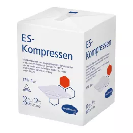ES-KOMPRESSEN non sterile 10x10 cm 8 vie, 100 pz