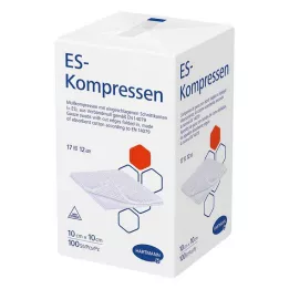 ES-KOMPRESSEN non sterile 10x10 cm 12 vie, 100 pz