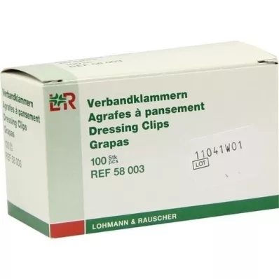 VERBANDKLAMMERN Lohmann Weiß, 100 pz VERBANDKLAMMERN Lohmann Weiß, 100 pz