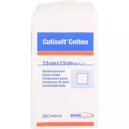CUTISOFT Cotton Kommpr. 7.5x7,5 cm UNSTERIL, 100 pz