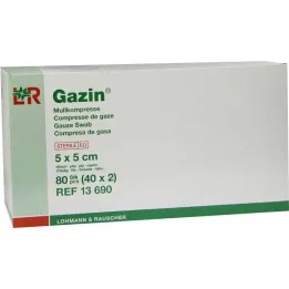 GAZIN Garza comp. 5x5 cm sterile 12 strati, 40X2 pz