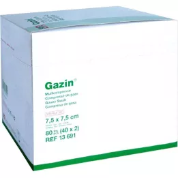 GAZIN Garza comp.7,5x7,5 cm sterile 12 strati, 40X2 pz
