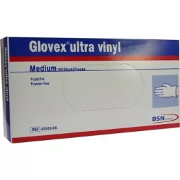GLOVEX Medium Ultra Vinil Gloves, 100 pz