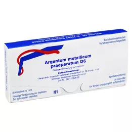 ARGENTUM METALLICUM praeparatum D 6 fiale, 8 pz