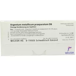 ARGENTUM METALLICUM PraeParatum D 8 AMPULES, 8 pz