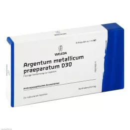 ARGENTUM METALLICUM PraeParatum D 30 AMPULES, 8 pz