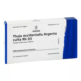 THUJA OCCIDENTALIS ARGENTO Culta D 3 ampoule, 8x1 ml