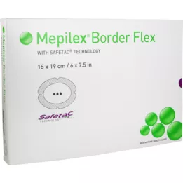 Mepilex Border Flex Foam Association Adesiva 15x19 cm, 5 pz