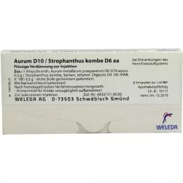 AURUM D 10/Strofanthus Kombe D 6 AA AMPOULE, 8x1 ml