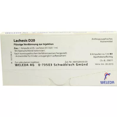 LACHESIS D 20 fiale, 8X1ml