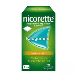 NICORETTE 2 mg di gomma da masticare alla frutta fresca, 105 pezzi